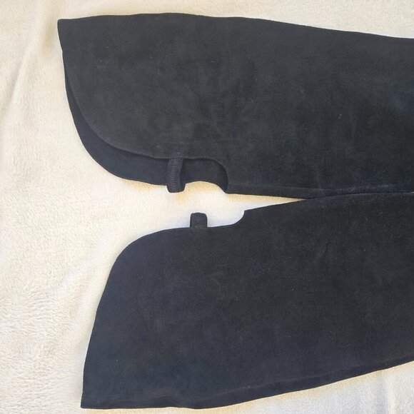 Betsey Johnson Over The Knee Leather Suede High Heel Boots Black Size 8 1/2 - Picture 6 of 10